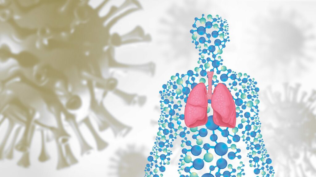 Clarion dot- silhouette of body with lungs visible