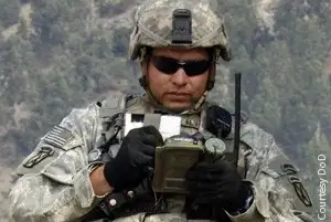 Soldier-using-imaging-camera-surveillance-