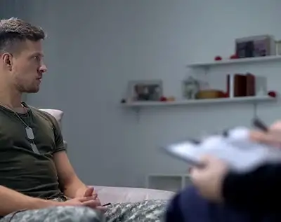 soldier-talking-to-medical-professional