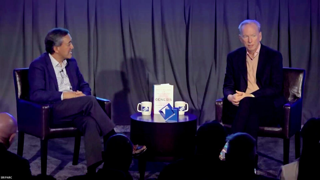 Eric Schmidt and David Parekh at PARC Forum